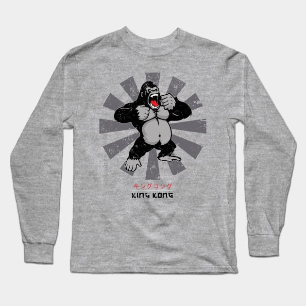 King Kong Retro Japanese Long Sleeve T-Shirt by Nova5